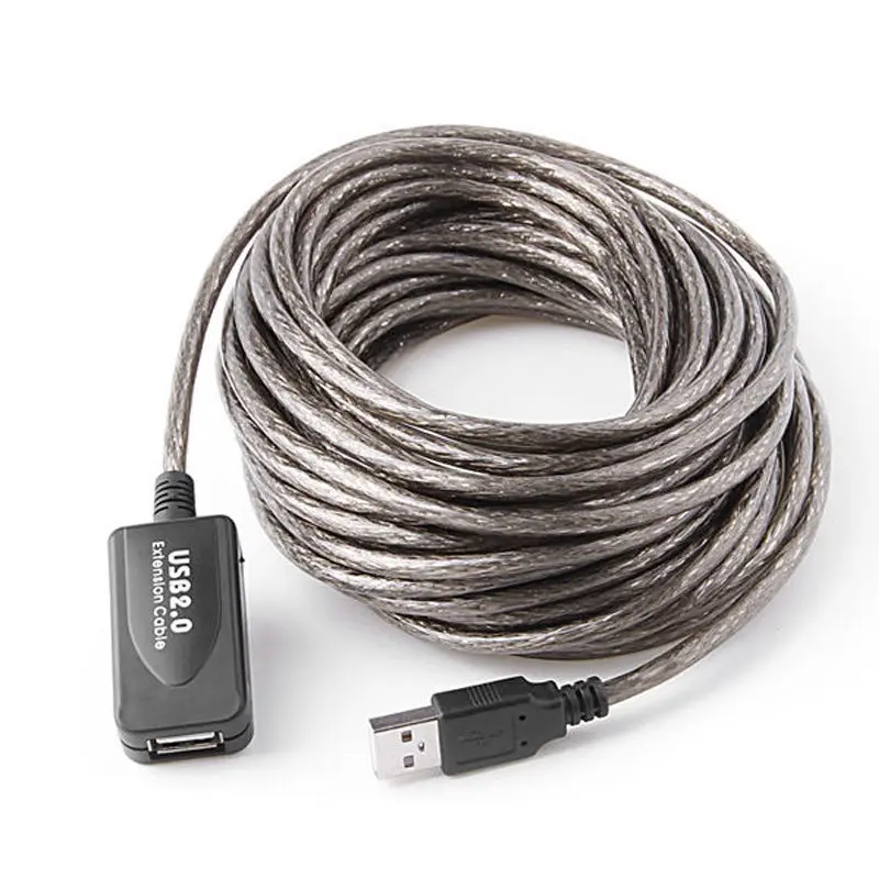 10 Meter (33-ft.) USB 2.0 Hi-Speed Active Extension Repeater Cable (A M/F), Transparent black
10 Meter (33-ft.) USB 2.0 Hi-Speed Active Extension Repeater Cable (A M/F), Transparent black