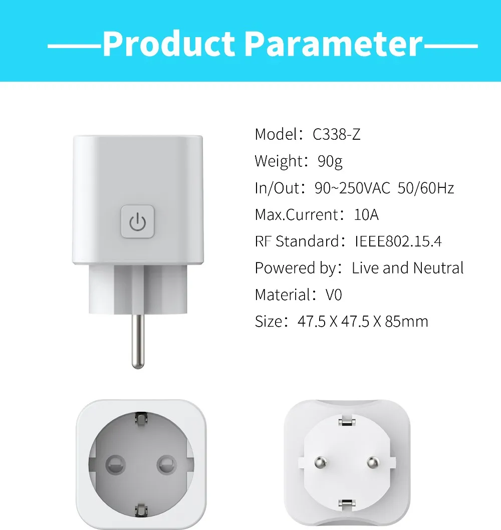 New EU Alexa Voice Control Zigbee Switches plug - ANKUX.COM