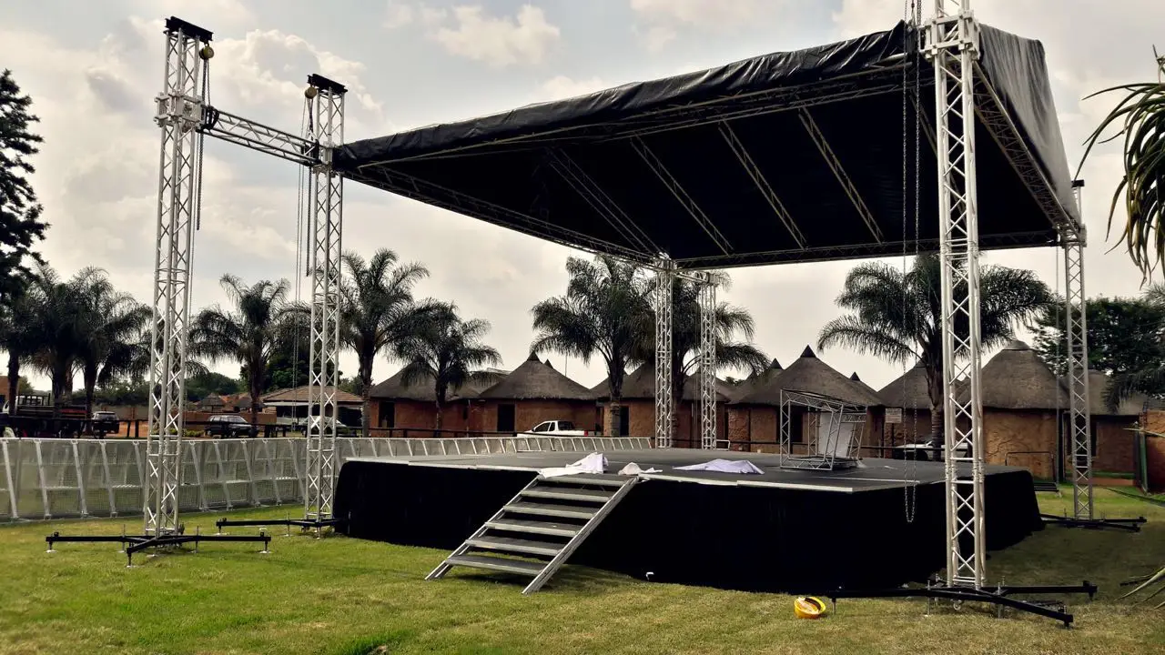 10x8 m   2 m pa 翼铝桁架和舞台系统用于户外音乐会 pvc 屋顶盖