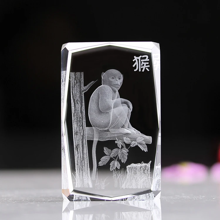 Graveur laser de cube en verre 3D