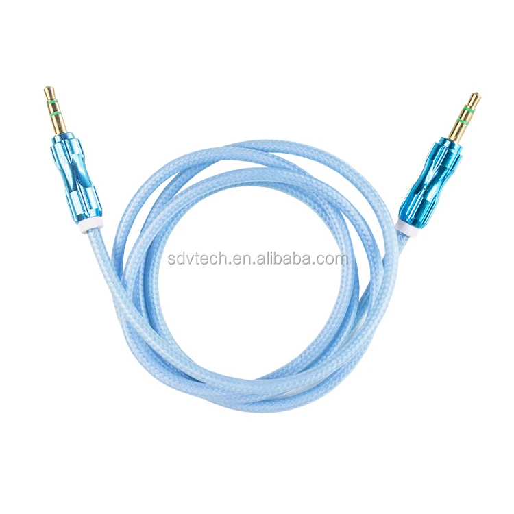nylon braided 3.5mm car audio aux cable male to male Stereo audio Cable - ANKUX.COM