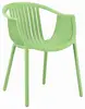 High quality armrest leisure style plastic chair for restaurant,garden chair