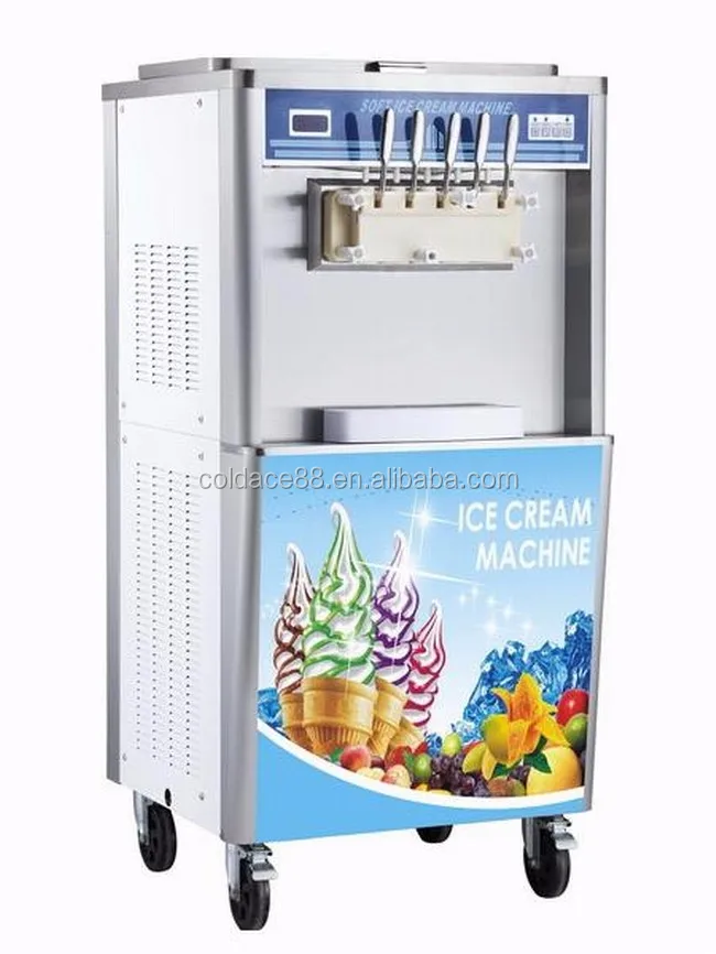 Five flavors soft italian ice cream making machine