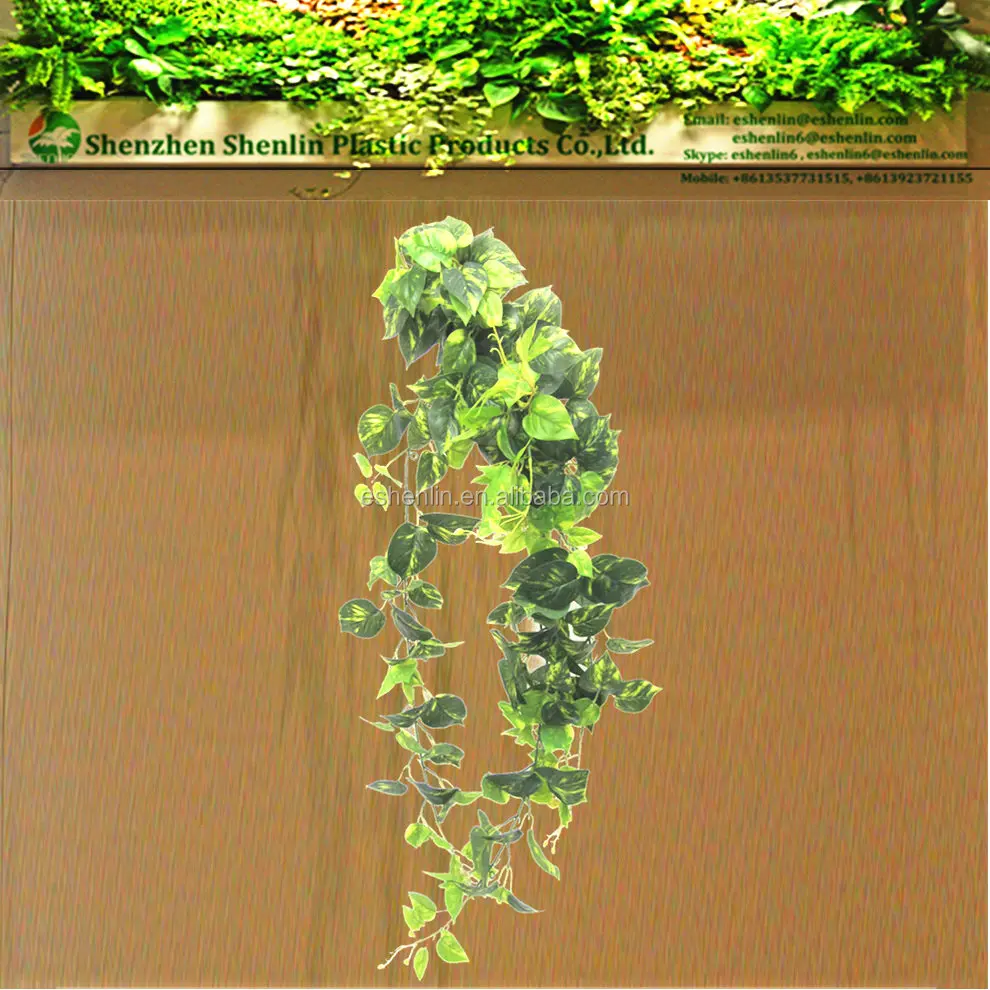 Decorative Hanging Ivy arum bush Golden pothos Artificial vines for green wall