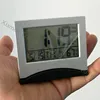 Cheap 3.8" very small Slim digital lcd thin Sliding Foldable Mini travel alarm clock with calendar