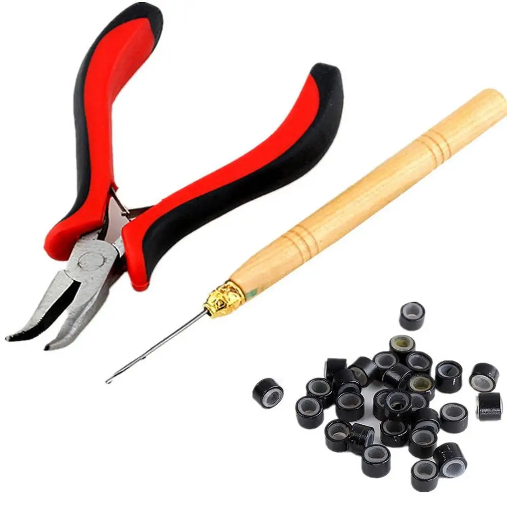 Professional Hair Extension Tool Pliers Hook Needle With 100PCS 5mm Micro Silicone Rings Beads hair tie hook
Professional Hair Extension Tool Pliers Hook Needle With 100PCS 5mm Micro Silicone Rings Beads hair tie hook