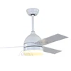 China factory made AC/DC 52 inch white ceiling fan with lights