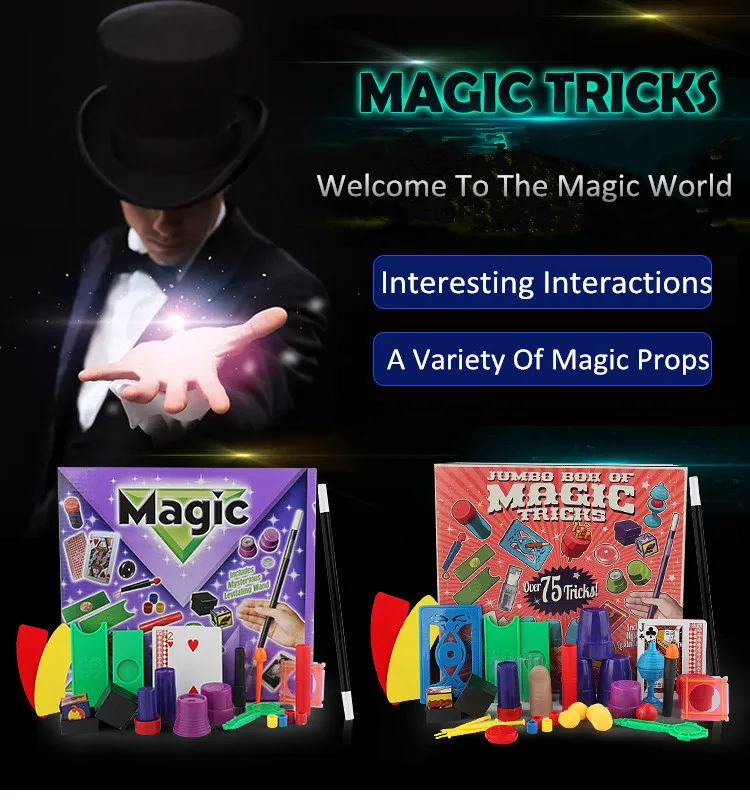 professional magic game set box 28 easy toy kids magic tricks