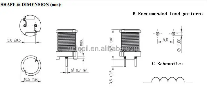 Coated ferrite drum core inductor/ferrite rod inductor