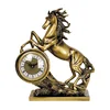 Bronze like horse statue resin table clock 963BK