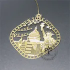Souvenir Brass Brass Italy New Tourist Souvenir Brass Etched Ornament With The Leaning Tower Of Pisa