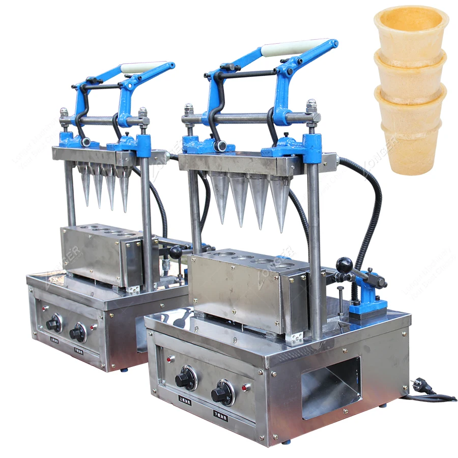 Commercial Semi Automatic Waffle Cone Production Line Ice Cream Cone