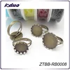 10/12/14/16/18/20mm Cheapest Price Brass Bronze Vintage Lace Ring Bezels Base Setting Tray