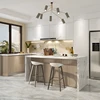 Scandinavian style elegant kitchen design modern kitchen unit stainless steel kitchen cabinet