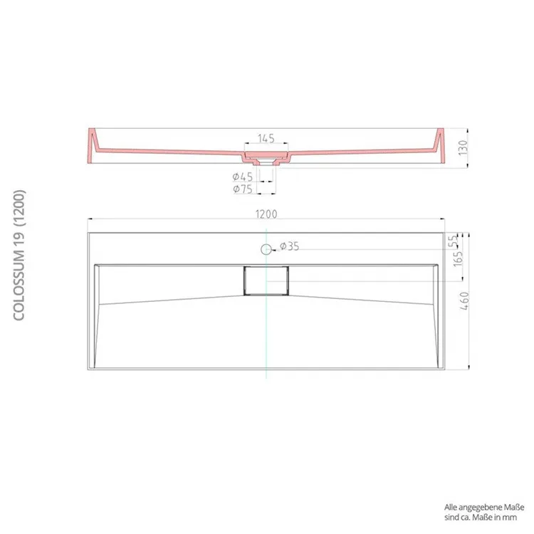 D130J Rectangular Solid Surface Washbasin Bath Basin stein waschbecken lavabo bathroom 80 x 46 x 13 cm