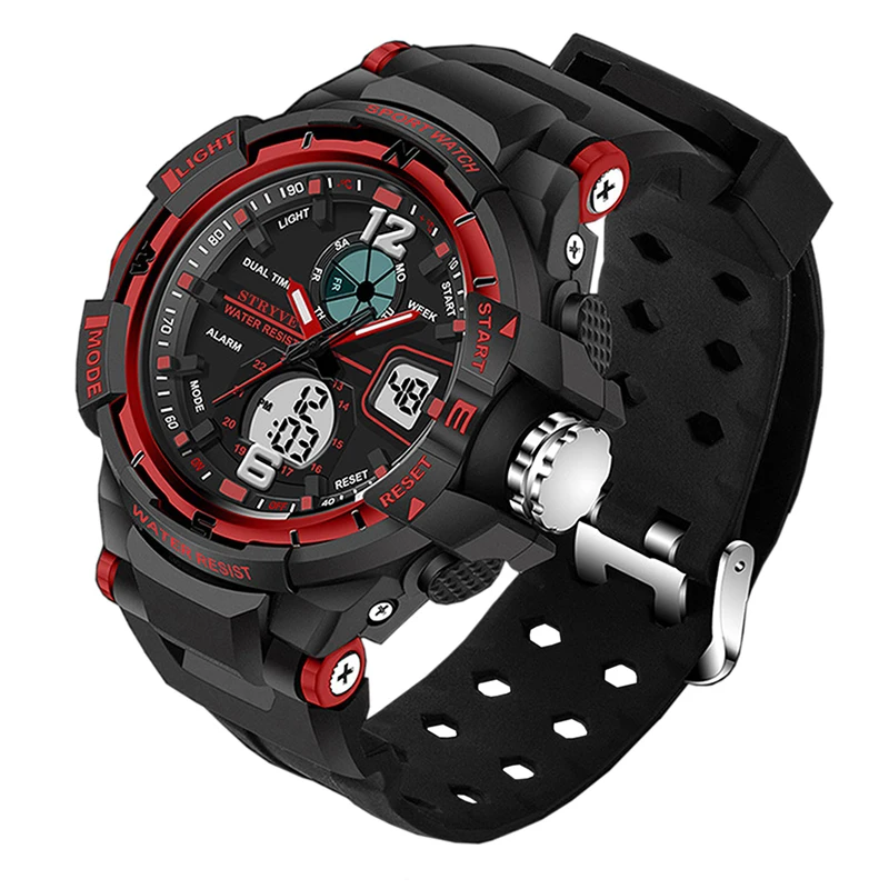 STRYVE New Brand Fashion Watch Men Style Waterproof Sports Military Watches Shock Luxury Analog Digital S8012
STRYVE New Brand Fashion Watch Men Style Waterproof Sports Military Watches Shock Luxury Analog Digital S8012