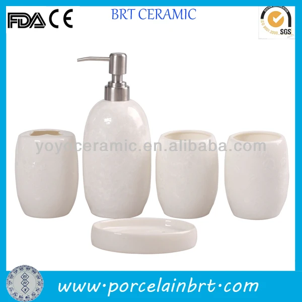 ceramic bathroom set promotional bath gift sets