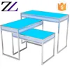 Halloween party decoration factory price modern rectangular glass top banquet mirrored hotel buffet table