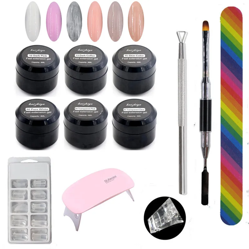 6 pcs Nail Art Acrylic Poly Gel Crystal UV LED Builder Gel Quick Extension Gel MINI UV Lamp Pen Brush Set, 6 colors /set
6 pcs Nail Art Acrylic Poly Gel Crystal UV LED Builder Gel Quick Extension Gel MINI UV Lamp Pen Brush Set, 6 colors /set