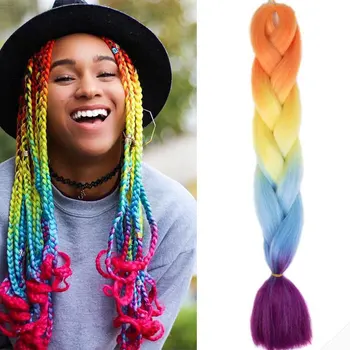 Wholesale 100g 165g Synthetic Ombre Braiding Hair Jumbo Box Braids