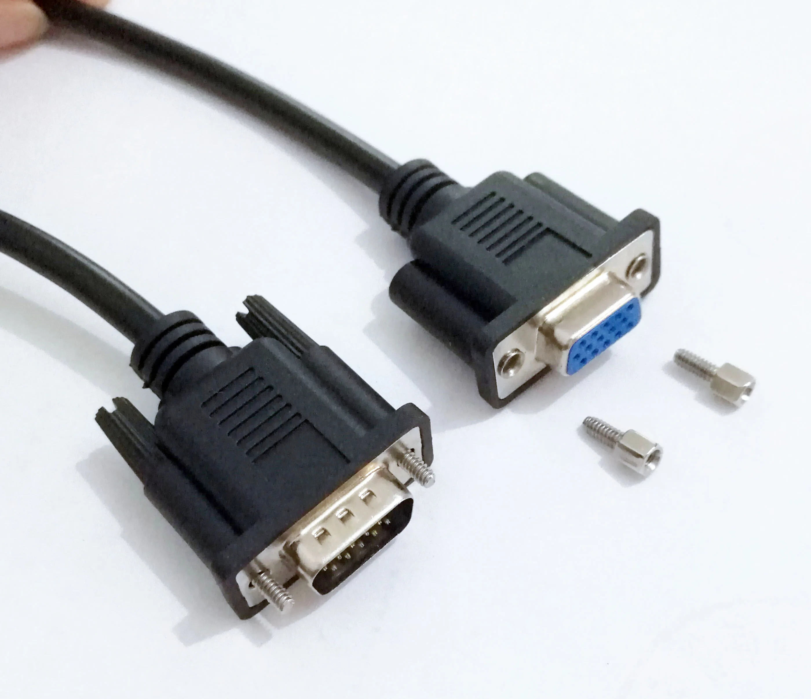 Long 25FT Gold Plated VGA 15pin SVGA Monitor Cable Cord with 2 Ferrites Cores