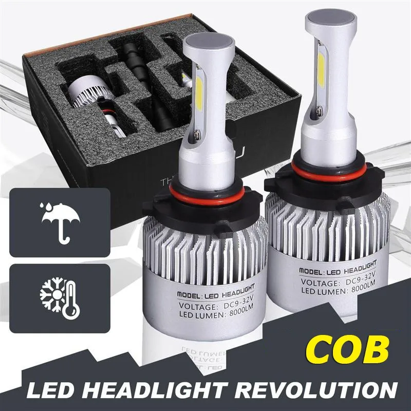 Factory price auto lighting 72W 6500K S2 headlamp bulb led lights COB h4 h11 h13 h7 LED car headlight 9006 9005 led bulb light