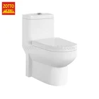 Chinese manufacturers elongated s-trap siphon bathroom sets one piece toilet commode with low price