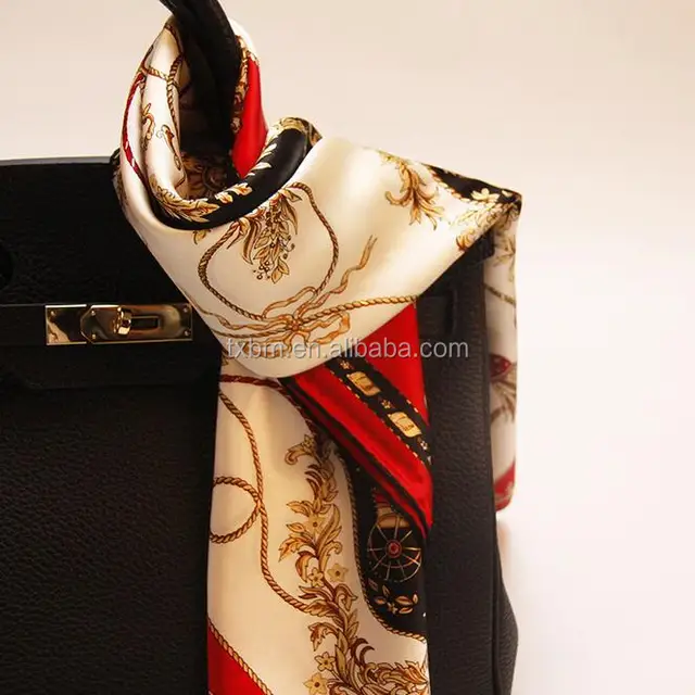 hot christmas gift, printed silk scarf, 2016 latest design satin