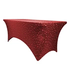 6ft x30inch China Spandex Rectangular Fitted Custom-Made Polyester Banquet Table Cloth For Wedding