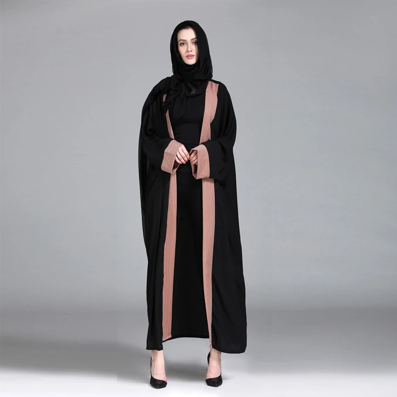 Muslim Women Abaya Dress 2018 Elegant Muslim Jubah Dress Hit Color Striped Patchwork Abaya Dubai Dresses Long Sleeve Abaya, Black
Muslim Women Abaya Dress 2018 Elegant Muslim Jubah Dress Hit Color Striped Patchwork Abaya Dubai Dresses Long Sleeve Abaya, Black