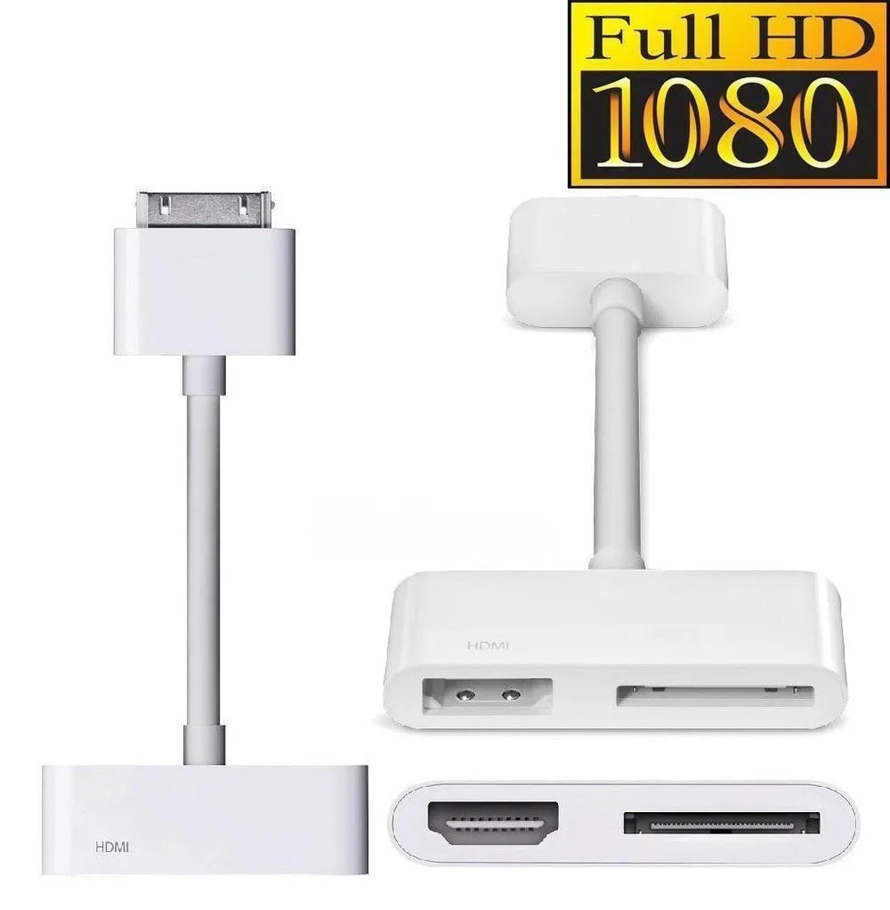6ft 30 Pin to HDTV HDMI Cable Digital AV Adapter for Apple iPad 2 3 iPhone 4S 4G 