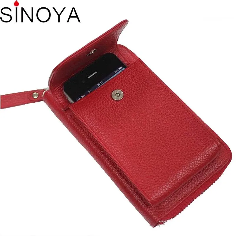 universal phone case Luxury Genuine Leather Cover Case detachable wallet leather case for iphone 6