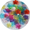 clear mixed flower shaped acrylic beads