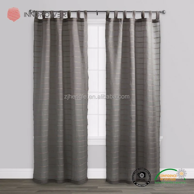 Wholesale Cafe Curtain With 8 eyelets,Full Polyester Window Curtain