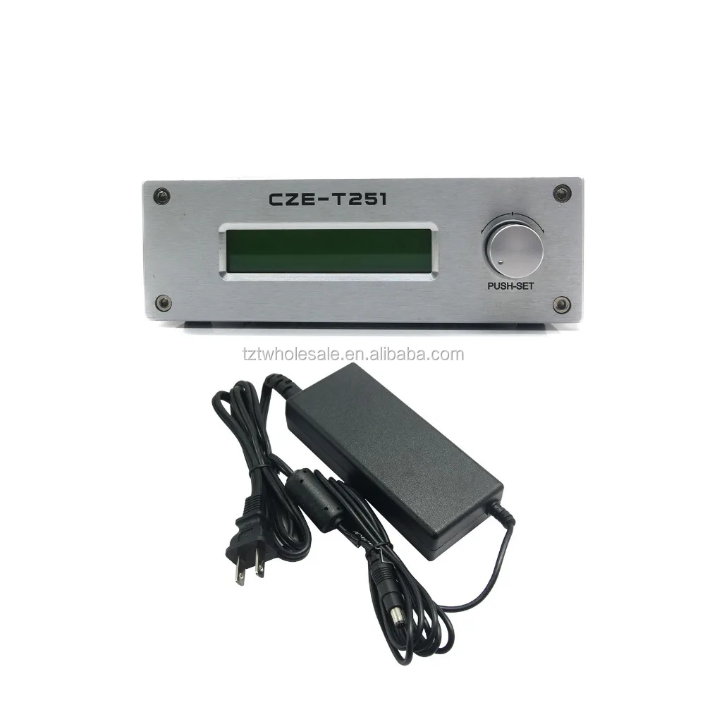 CZE-T251 FM Transmitter 0-25W Adjustable 87-108MHz Mono Stereo PLL Broadcast Station with Power Supply