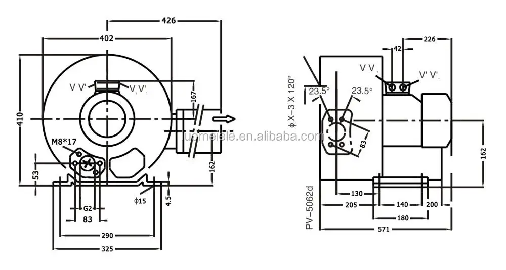 Ring Blower, 2LM720H57, 7.5kw - detail 10