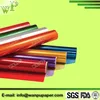 colorful cellophane paper in roll for gift packing