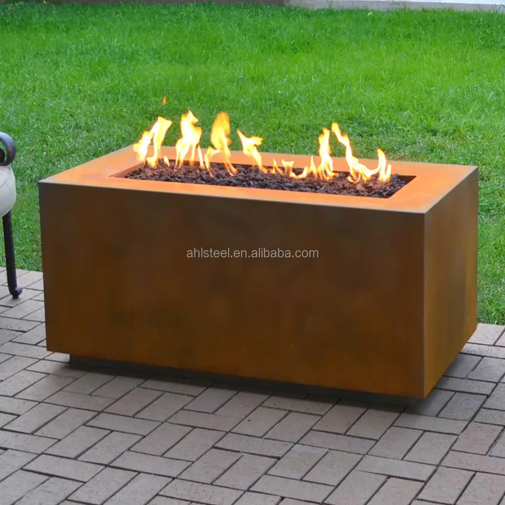 Corten Steel Propane Fire Pit Table Corten Steel Firepit Corten