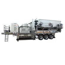High safety wheel mounted mobile crushing and screening plant