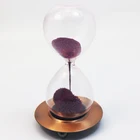 Transparent Glass 3 minute Sand Egg Timer Magnetic Hourglass