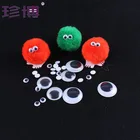 Stock 4-50mm DIY Safety Self Adhesive Plastic Moving Eyes