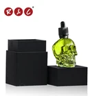 high quality packing box for 30ml bottles eliquid 30ml black skull shape 30ml glass dropper bottle