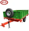 European type high quality tractor tow hydraulic dump truck trailer 2wheels
