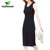 Custom long dress with print one piece dress with belt black long skirt 2016 crop top casual dress for women