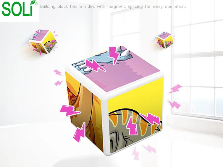 Magnetic building blocks, cubes, intelligent construction magnet toy