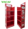 Top sell modern double sides cardboard floor standing display unit for wine, shop shelf stand
