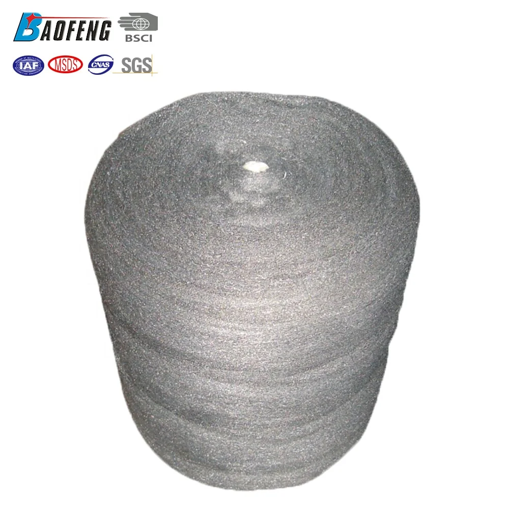 Low MOQ Free Sample The Best Quality 0000 Stainless Steel Wool In Big Roll, Black 
Low MOQ Free Sample The Best Quality 0000 Stainless Steel Wool In Big Roll, Black