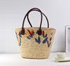 Bohemian summer straw handbag Fashionable paper straw beach bag