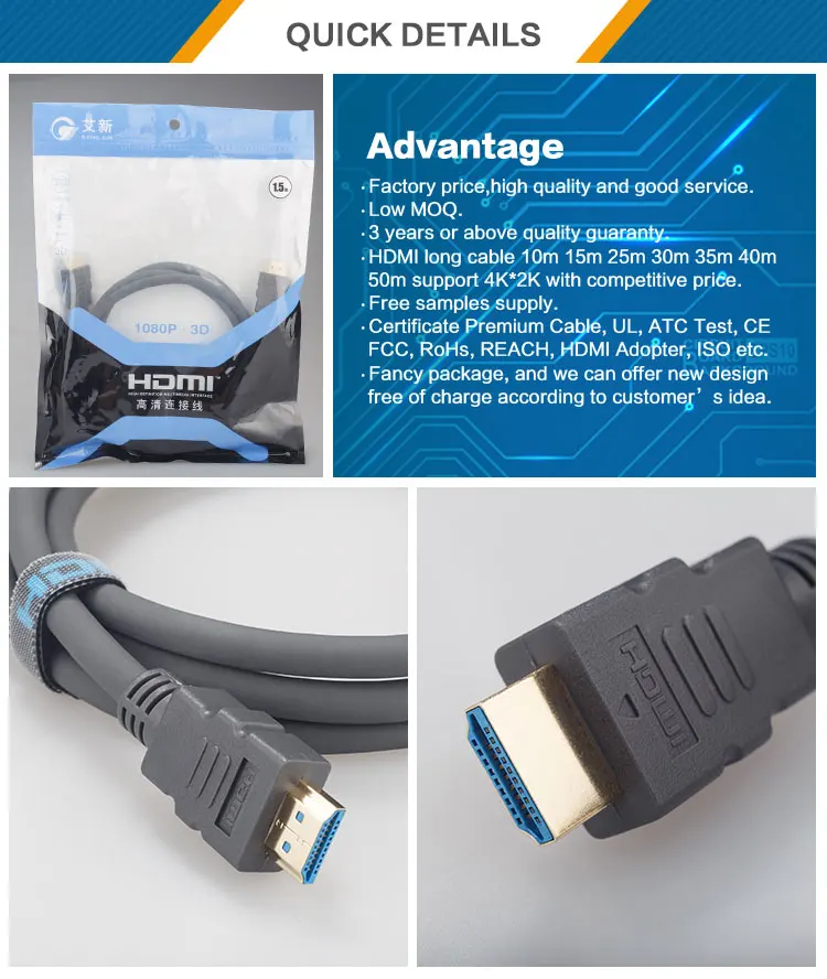 6.6ft RisingSun for Camera Hdmi 1.4 Cable with Ethernet - ANKUX.COM