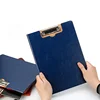 High Quality Customised Leather Contract Document File Folder Clip File Holder With Storage